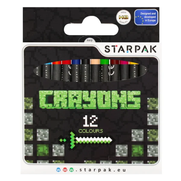 STARPAC Vahakriidid – 12 värvi (Minecrafti stiilis disain)