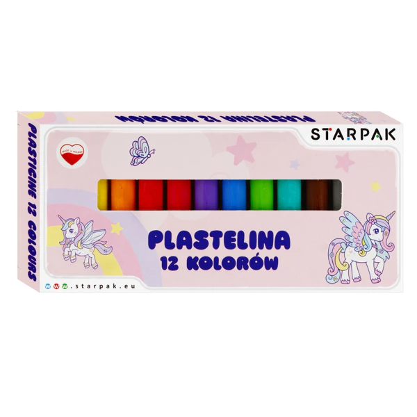 Plastiliin Starpak 12 värvi – Ükssarvik