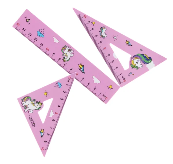 Starpak geomeetria koolikomplekt, 3-osaline, 15 cm, ükssarvik - Image 2