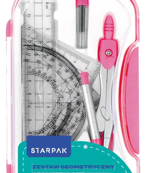 Starpak roosa geomeetriakomplekt, 7 osa