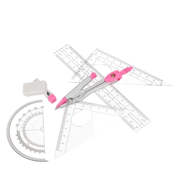 Starpak roosa geomeetriakomplekt, 7 osa - Image 3